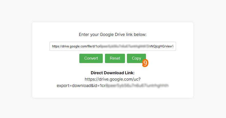 Convert Google Drive links into a direct download link, free online direct share link generator tool to make files immediately start downloading with oneclick.